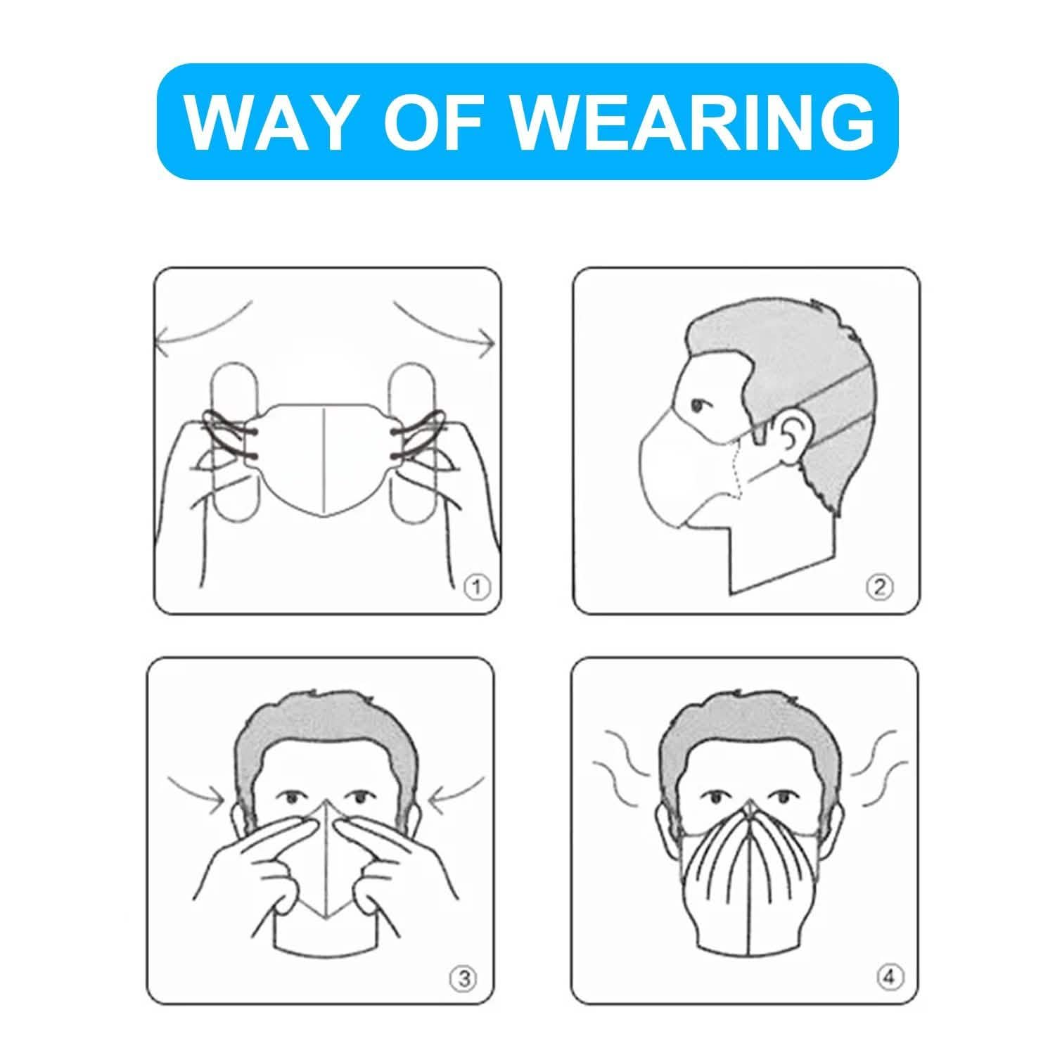 10-Pieces: Disposable KN95 Mask FFP