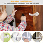 10-Pieces: Kids Safety Locks with 5 Furniture Corner Protectors