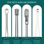 10-Pieces: Stainless Steel Ear Wax Removal Tool Set
