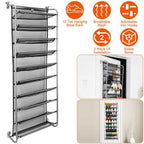 10-Tier Over the Door Shoe Rack Organizer Holder Hanging Storage Shelf