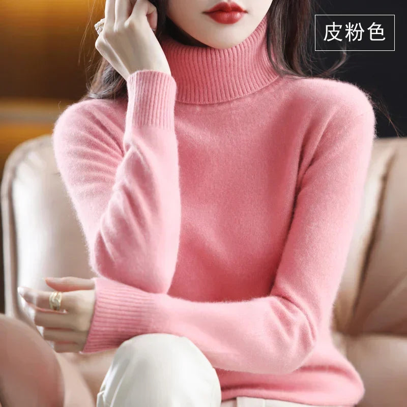 100% Cashmere Turtleneck Sweater - Timeless Elegance and Softness
