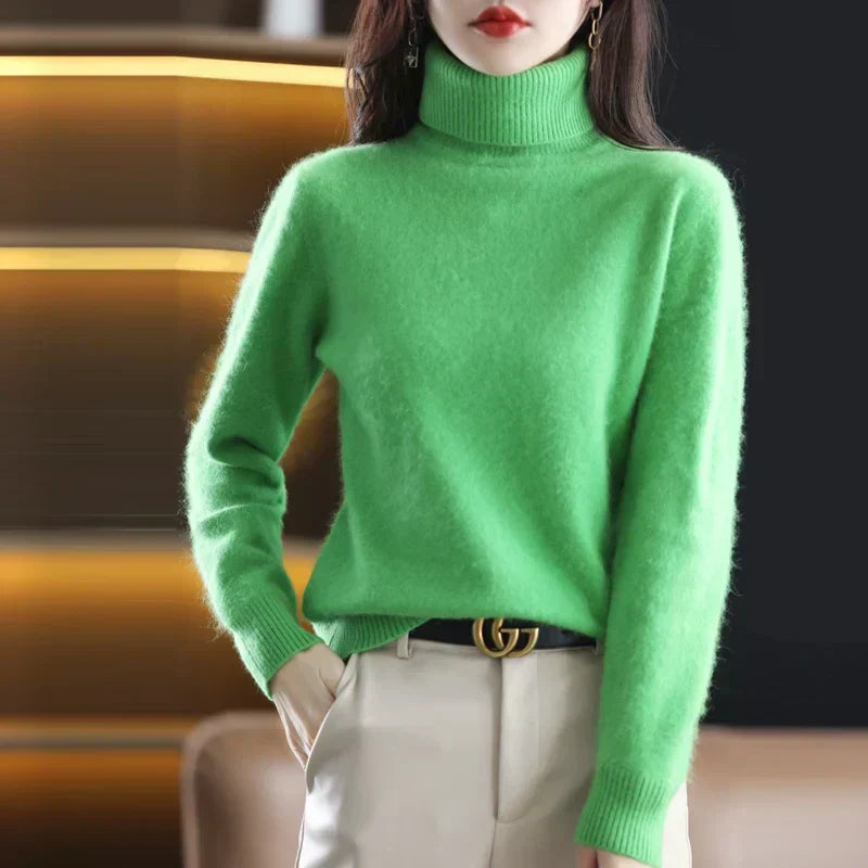 100% Cashmere Turtleneck Sweater - Timeless Elegance and Softness