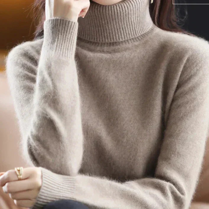 100% Cashmere Turtleneck Sweater - Timeless Elegance and Softness