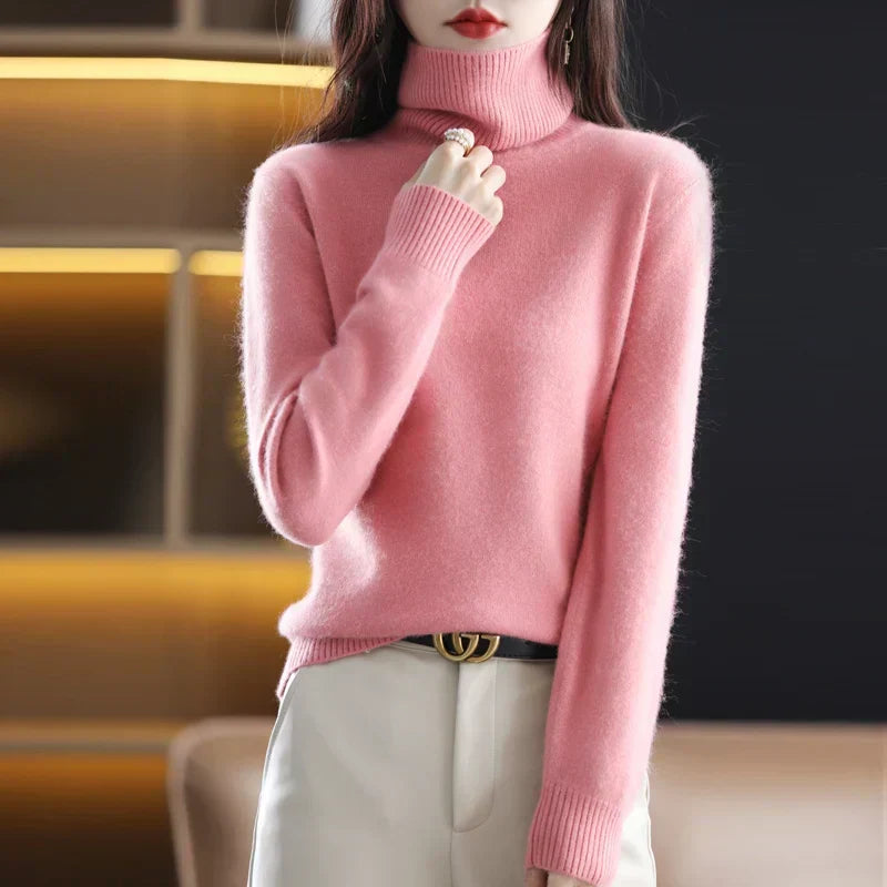100% Cashmere Turtleneck Sweater - Timeless Elegance and Softness