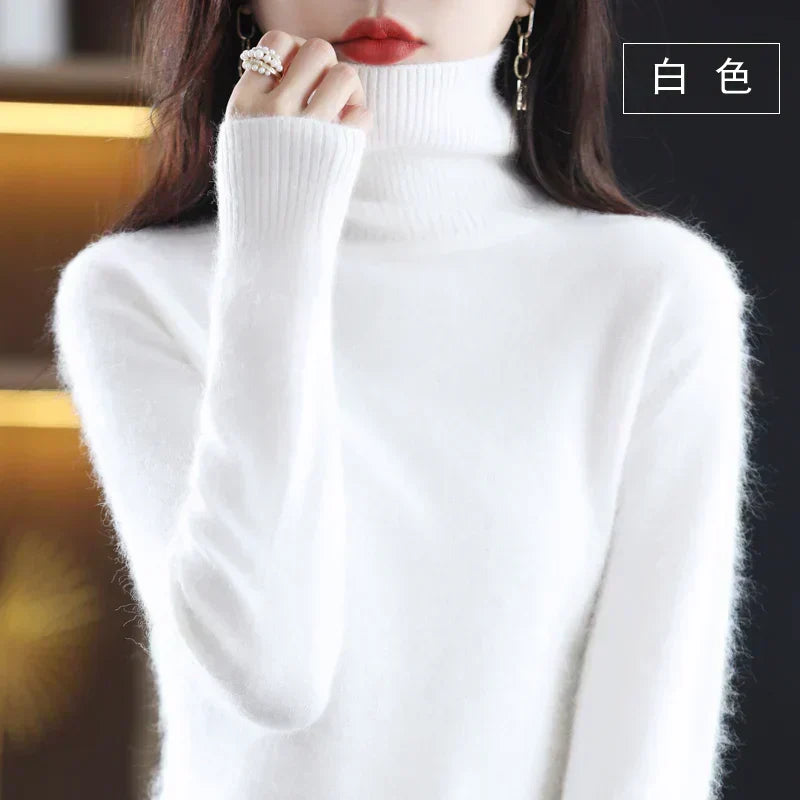 100% Cashmere Turtleneck Sweater - Timeless Elegance and Softness