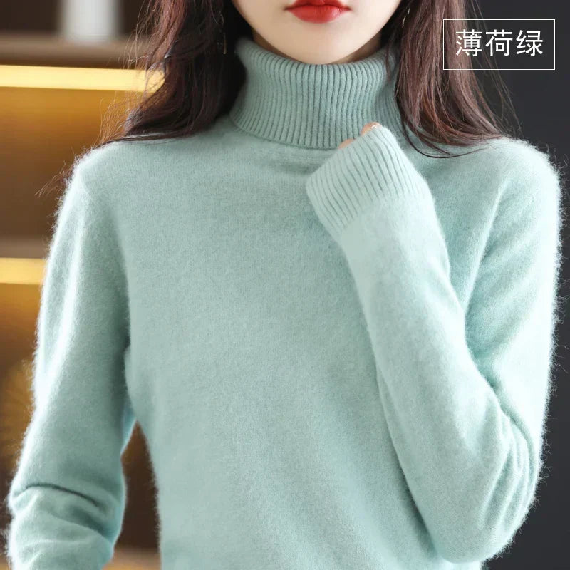 100% Cashmere Turtleneck Sweater - Timeless Elegance and Softness