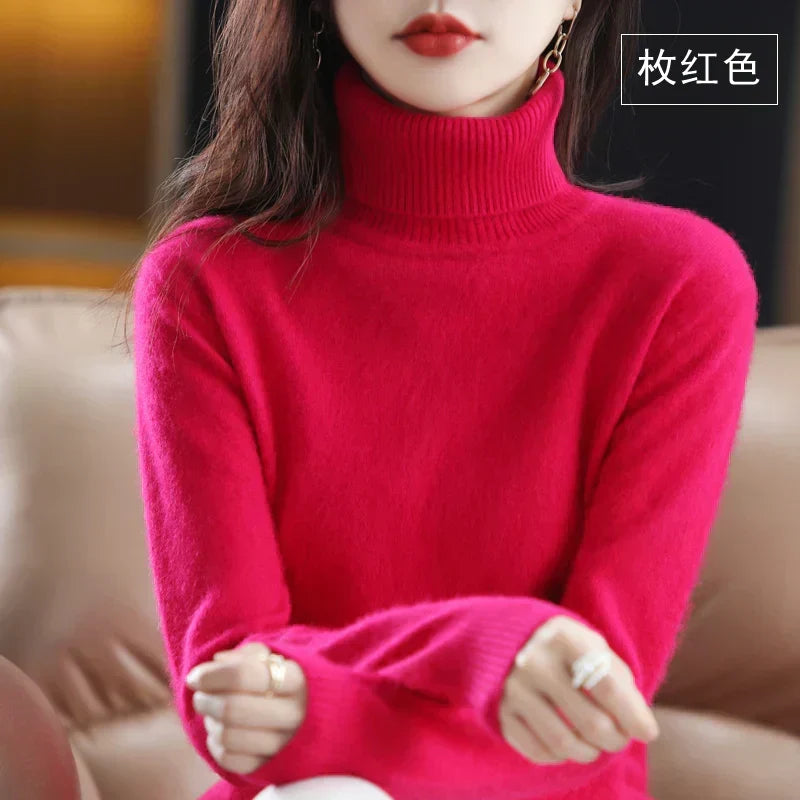 100% Cashmere Turtleneck Sweater - Timeless Elegance and Softness