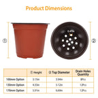 100-Piece: Plastic Plant Nursery Pots
