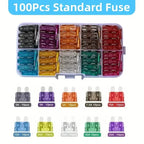 100-Pieces: Car Fuses Assortment Kit, Car Automotive RV Standard Fuses