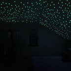 100-Pieces: Colorful Luminous Stars Plastic Wall Sticker