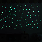 100-Pieces: Colorful Luminous Stars Plastic Wall Sticker