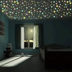 100-Pieces: Luminous Glow in the Dark Star Wall Stickers