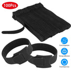 100-Pieces: Reusable Cable Ties 6" Wire Management Holder