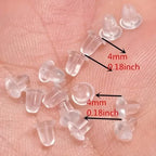 100-Pieces: Transparent Plastic Ear Clog Ear Stud Earring Pin Backs Ear Plug