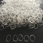 1000-Pieces: Clear Elastic Hair Rubber Bands Transparent Mini Hair Ties Small Stretch Hair Bands For Women