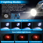 100000LM LED 7 Lighting  Modes Rechargeable Headlights