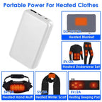 10000mAh Portable Charger Battery Pack for Heated Blanket Vest Jacket