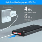 10000mAh Power Bank Portable Charger External Battery Pack