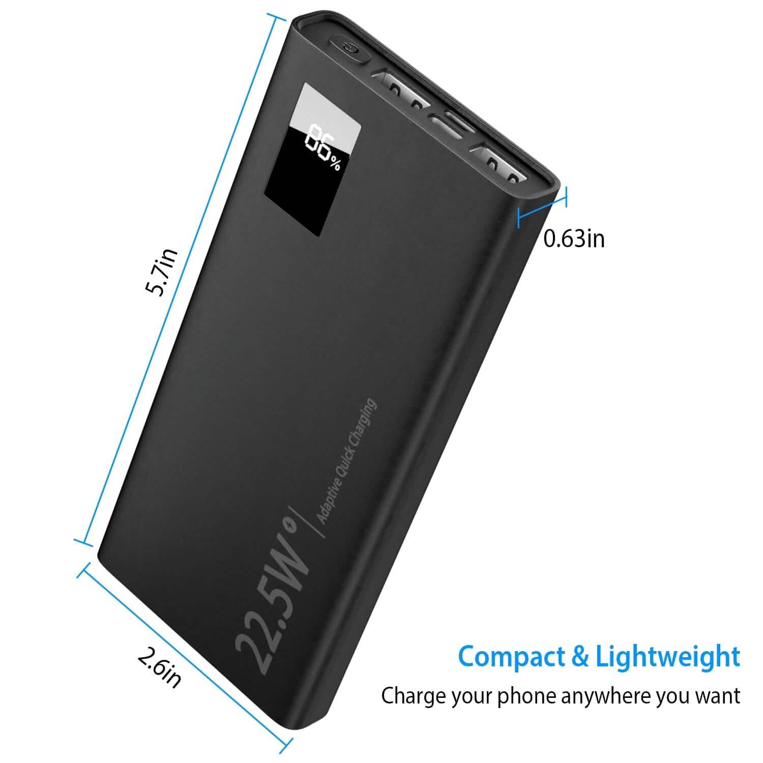 10000mAh Power Bank Portable Charger External Battery Pack