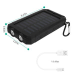 10000mAh Solar Power Bank External Battery Pack