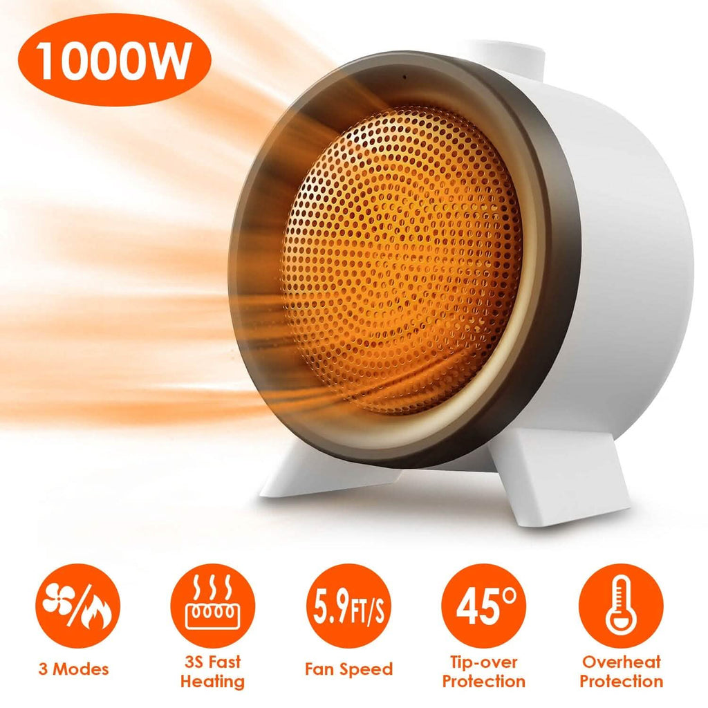 1000W Electric Space Heater Fan