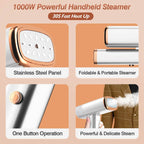 1000W Portable Handheld Clothes Steamer with Brush Foldable
