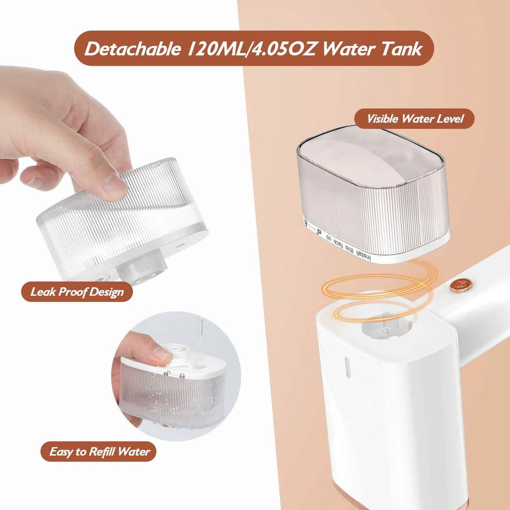1000W Portable Handheld Clothes Steamer with Brush Foldable