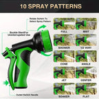 Heavy-Duty Expandable Garden Hose - Leakproof Design with Spray Nozzle