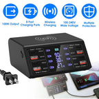 100W USB Charging Station 8-Port Charging Hub