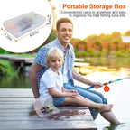 101-Pieces: Fishing Lure Kit Soft Plastic Fishing Baits Set with Soft Worms Crankbaits Box