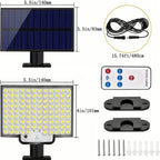 106LED Super Bright Motion Sensor Solar Power LED Garden Wall Light