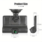 1080P 3-Camera Recorder Dash Cam with Night Vision