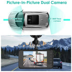 1080P 4-Inch Touch Screen Dual Dash Cam