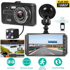 1080P 4-Inch Touch Screen Dual Dash Cam