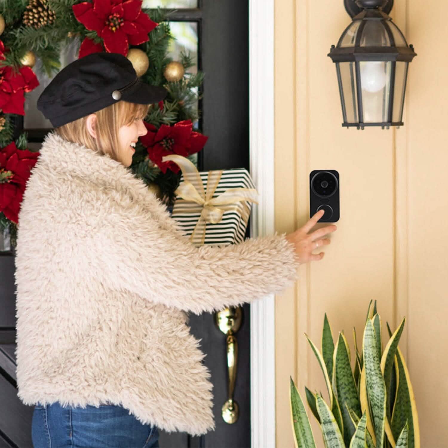 1080P WiFi Security Doorbell Camera 2-Way Audio Free Cloud Storage