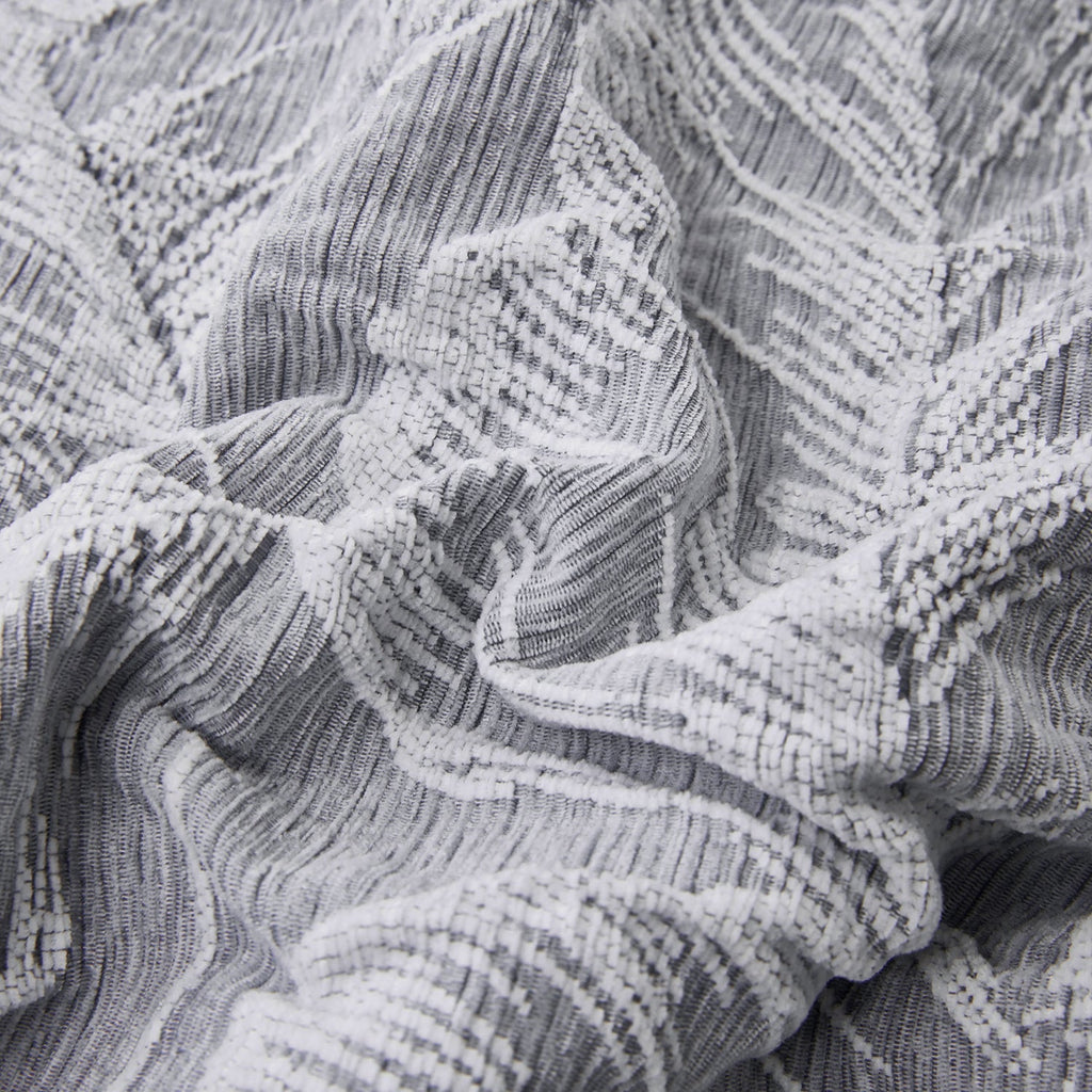 7 Piece Gray Chenille Jacquard Comforter Set