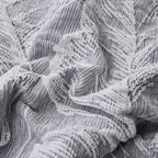 7 Piece Gray Chenille Jacquard Comforter Set