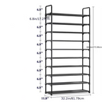 Multi Layers - Shoe Rack Organizer Column Storage Shelf Entryway w/ Hooks
