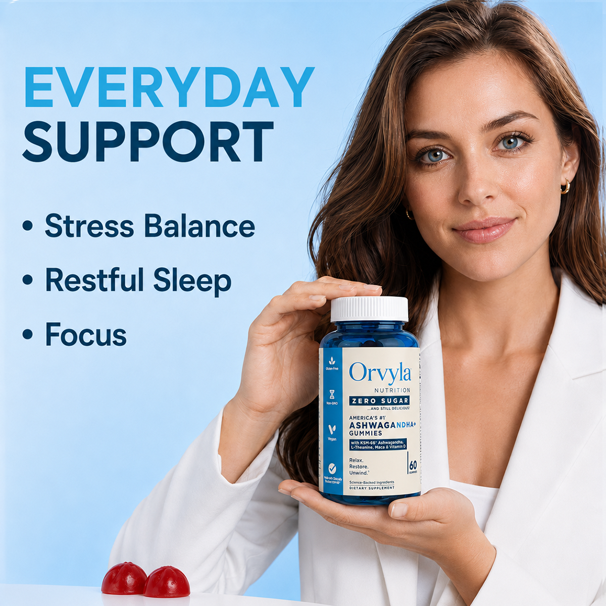 Ashwagandha Gummies – Mixed Berry Flavor Daily Calm & Wellness Support