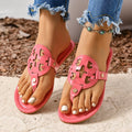 Women's Fashionable Plain Color Slide Sandals, Casual Comfortable Flat Sandals,Boho Casual Sandals