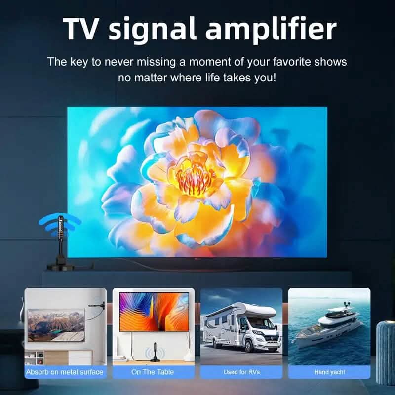 10ft Coax Cable HD Digital TV Antenna with Magnetic Base