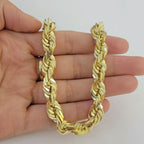 10K Solid Yellow Gold 8" 6MM Rope Bracelet
