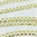10K Solid Yellow Gold Cuban Chain 2.6mm Necklace
