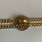 10k Yellow Gold 5MM Curb Chain Cuban Link Necklace 16"-30" Made In Italy