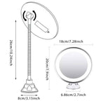 10X Magnifying LED Lighted Makeup Mirror