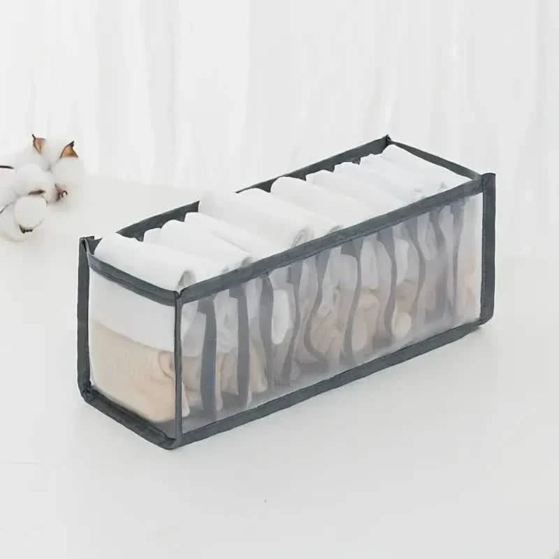 11 Grid Sock Underwear Storage Box Mesh Closet Organizer