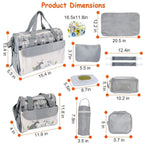 11-Piece Set: Multifunctional Diaper Handbags with Food Bag