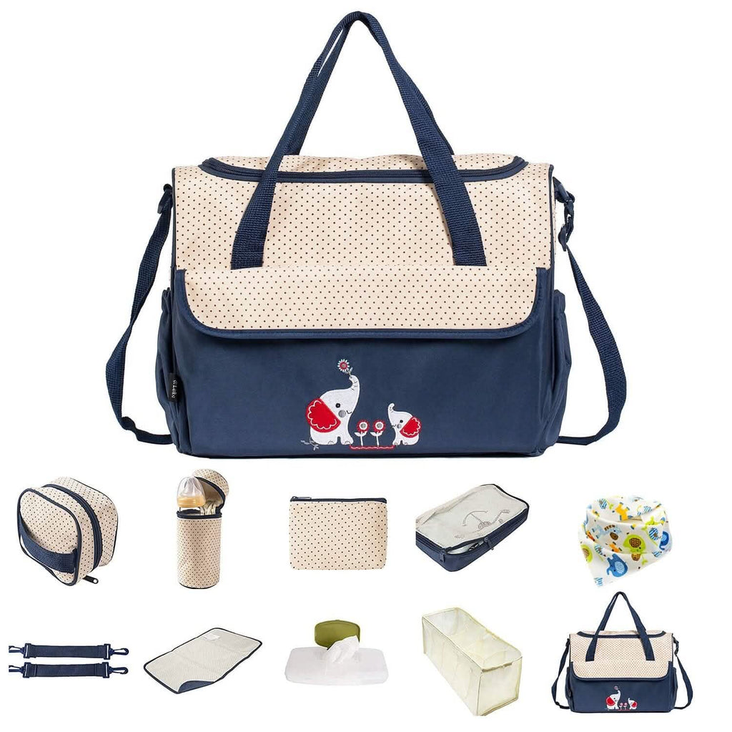 11-Piece Set: Multifunctional Diaper Handbags with Food Bag