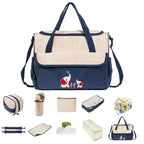 11-Piece Set: Multifunctional Diaper Handbags with Food Bag