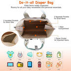 11-Piece Set: Multifunctional Diaper Handbags with Food Bag